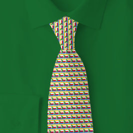 Gravata Padrão de Tijolo da Bandeira das Comores