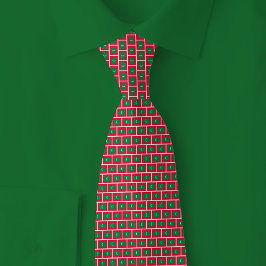 Gravata Padrão de Tijolo da Bandeira das Maldivas