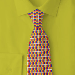 Gravata Padrão de Tijolo da Bandeira de Andorra