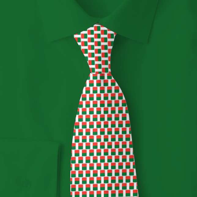 Gravata Padrão de Tijolo da Bandeira de Madagascar (Criador carregado)