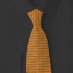 Gravata Padrão de Tijolo da Bandeira de Uganda