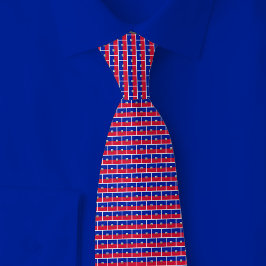 Gravata Padrão de Tijolo da Bandeira do Haiti