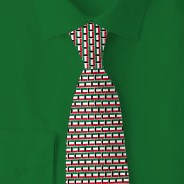 Gravata Padrão de Tijolo da Bandeira do Kuwait