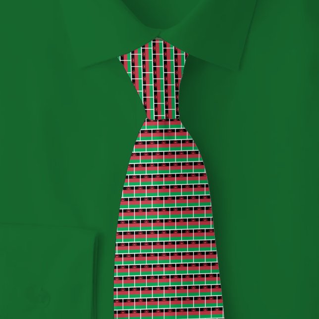 Gravata Padrão de Tijolo da Bandeira do Malawi (Criador carregado)