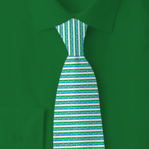 Gravata Padrão de Tijolo da Bandeira do Uzbequistão