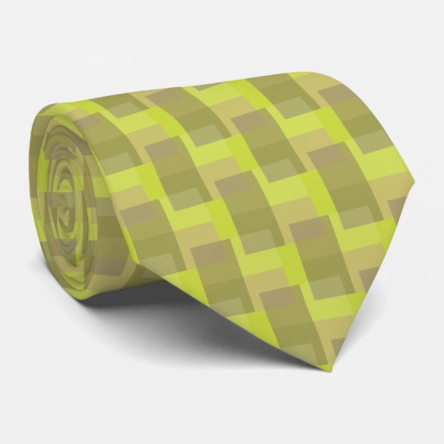 Gravata Padrão de Tom de Verde Lima (Rolled)