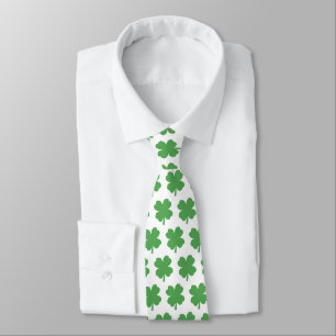 Gravata Padrão de Trevo de Quatro Folhas do Shamrock