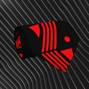 Gravata Padrão deco em vermelho e preto