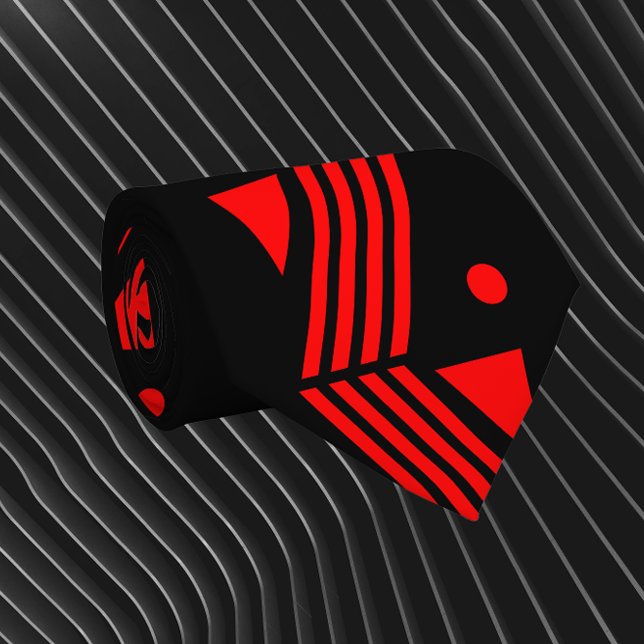 Gravata Padrão deco em vermelho e preto (Criador carregado)