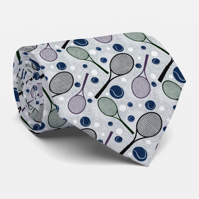 Gravata Padrão desportivo para fãs de tênis. (Rolled)