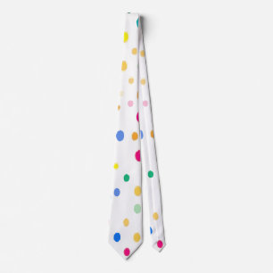 Gravata Padrão Divertido de Bolinhas Multicoloridas em Bra