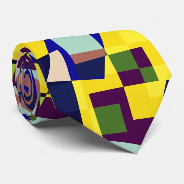 Gravata Padrão do estilo artístico moderno do Terrazzo (Rolled)