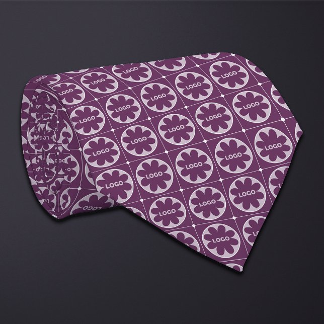 Gravata Padrão do logotipo rodado roxo (Criador carregado)