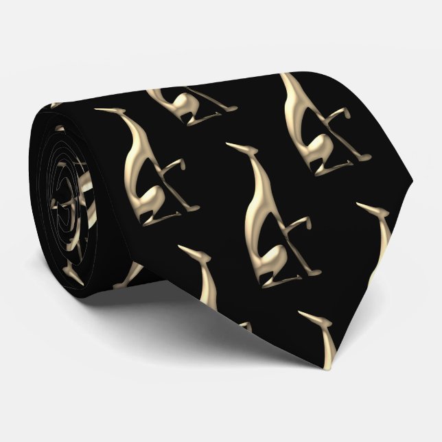 Gravata Padrão Dourado de Cachorro (Rolled)