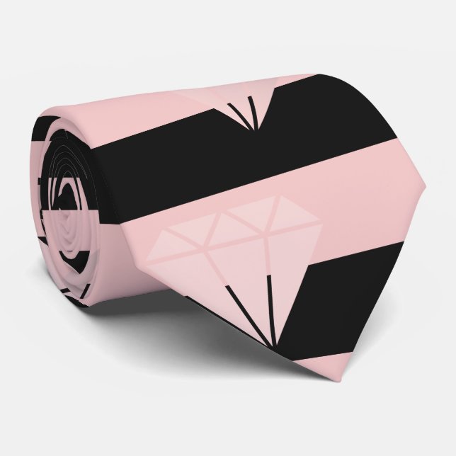 Gravata Padrão elegante de lâmina de ouro rosa (Rolled)