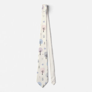 Gravata Padrão Escandinavo da Floresta Sem Olhos