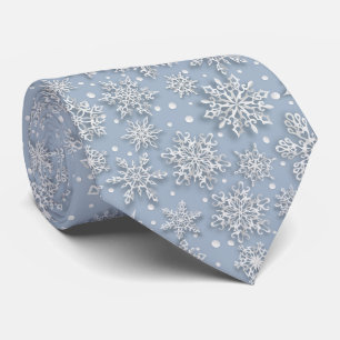 Gravata Padrão festivo de floco de neve em azulejos de Nat