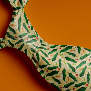 Gravata Padrão Fiesta Fun Green Chile