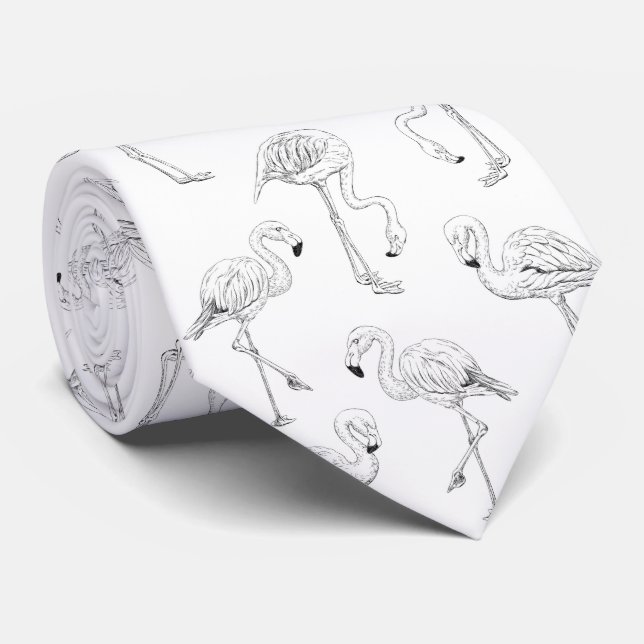 Gravata Padrão Flamingo (Rolled)