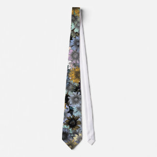 Gravata Padrão floral azul da cinza
