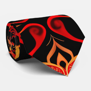 Gravata Padrão Floral de batik abstrato indonésio