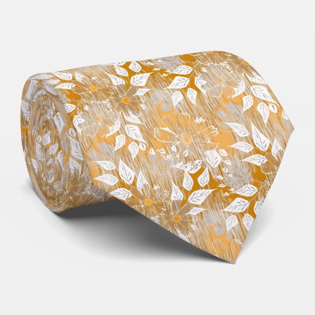 Gravata Padrão floral elegante. (Rolled)