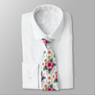 Gravata Padrão Floral Elegante Aestético