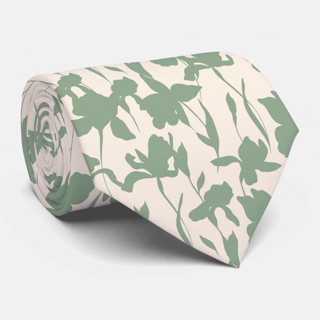 Gravata Padrão Floral Moderno Elegante (Rolled)