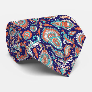 Gravata padrão floral sem emenda de paisley estilo indiano
