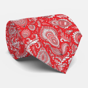 Gravata padrão floral sem emenda de paisley estilo indiano