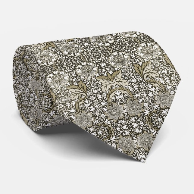 Gravata Padrão Floral - William Morris Neck Tie (Rolled)