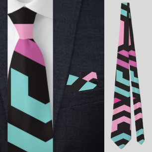 Gravata Padrão Geométrico do Hexágono