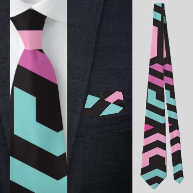 Gravata Padrão Geométrico do Hexágono (Criador carregado)