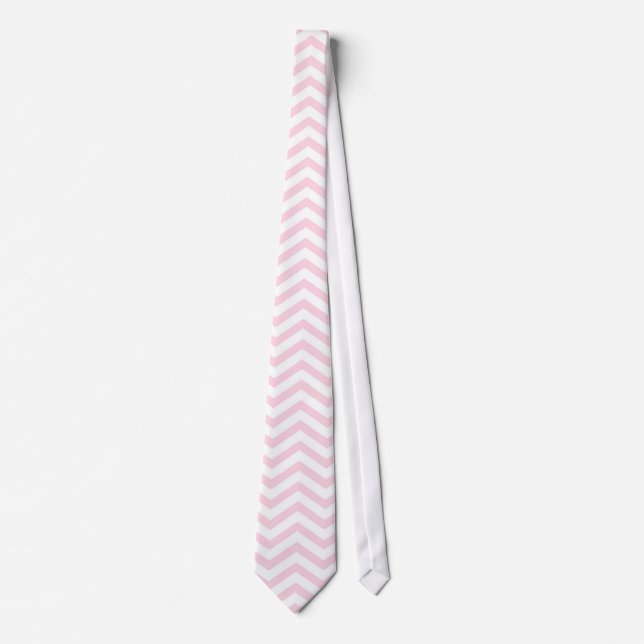 Gravata Padrão Girly Chevron Rosa (Frente)