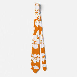 Gravata Padrão Havaiano Laranja