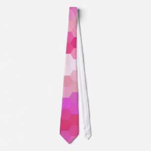 Gravata Padrão Hexagonal Chevron Multicolor