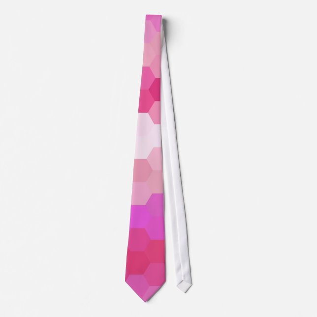 Gravata Padrão Hexagonal Chevron Multicolor (Frente)