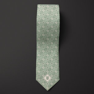 Gravata Padrão Inspirado Multitone Verde Floral
