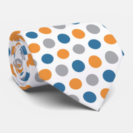 Gravata Padrão Laranja e Azul