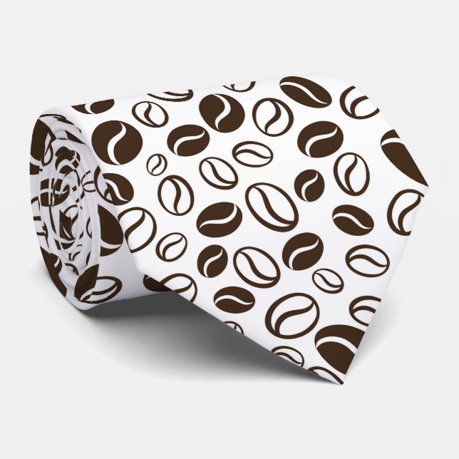 Gravata Padrão legal de grão de café (Rolled)