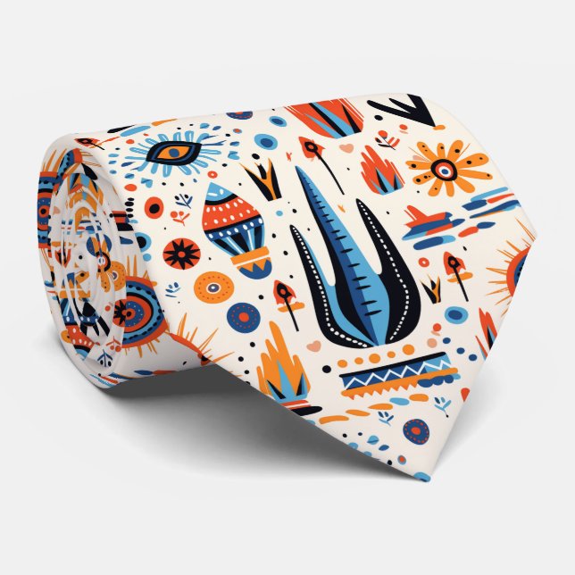 Gravata Padrão legal de tiled do Southwestern Boho (Rolled)