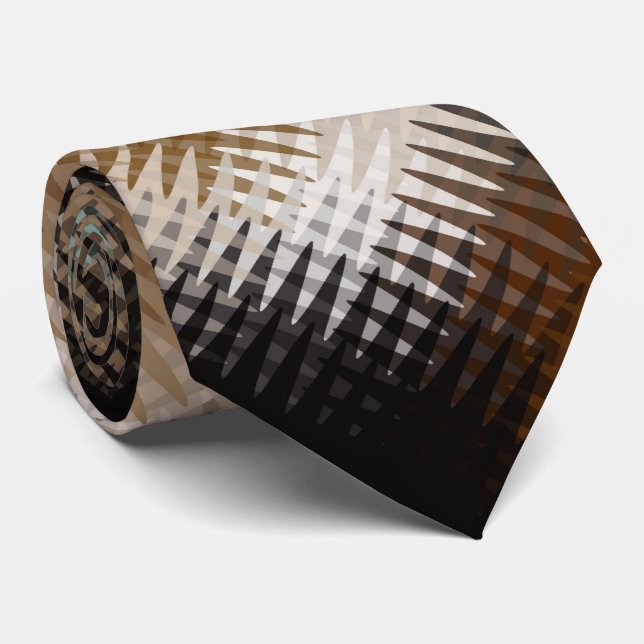 Gravata Padrão legal de Zig Zag de cor múltipla (Rolled)