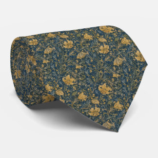 Gravata Padrão Lírio Dourado de William Morris
