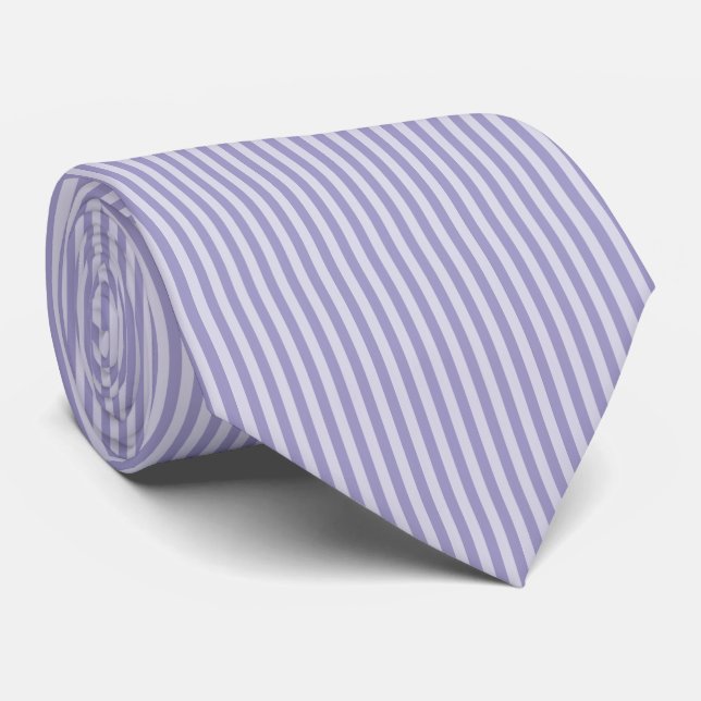 Gravata Padrão Listrado Roxo (Rolled)