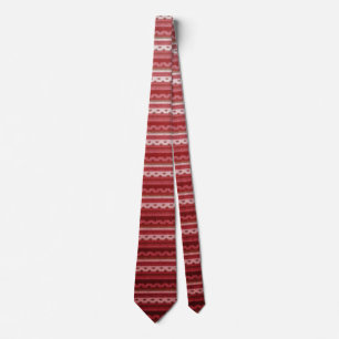 Gravata Padrão Listrado Vermelho
