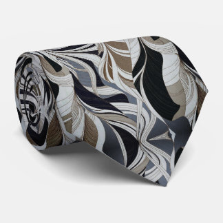 Gravata Padrão Moderno Art Déco com Ondulações