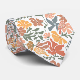 Gravata Padrão moderno de Meio século Floral e Aves