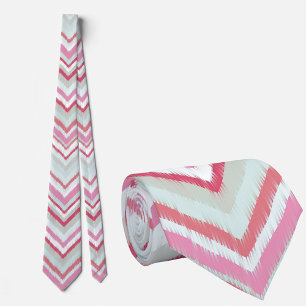 Gravata Padrão Moderno Ikat Chevron Zigue-Zague