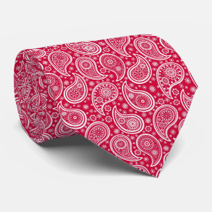 Gravata Padrão multicêntrico vermelho branco bonito Mai