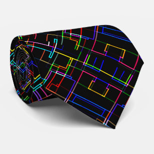 Gravata Padrão Neon Multicolor Line - LEGAL